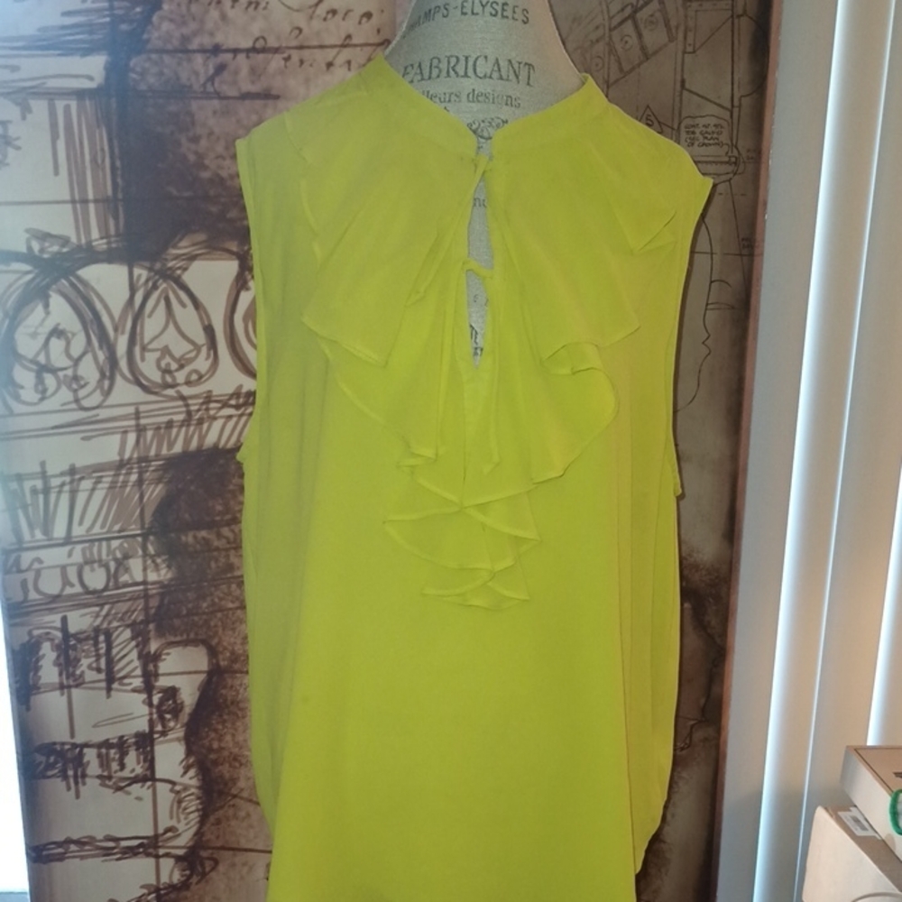 Yellow Ruffled Women's Top